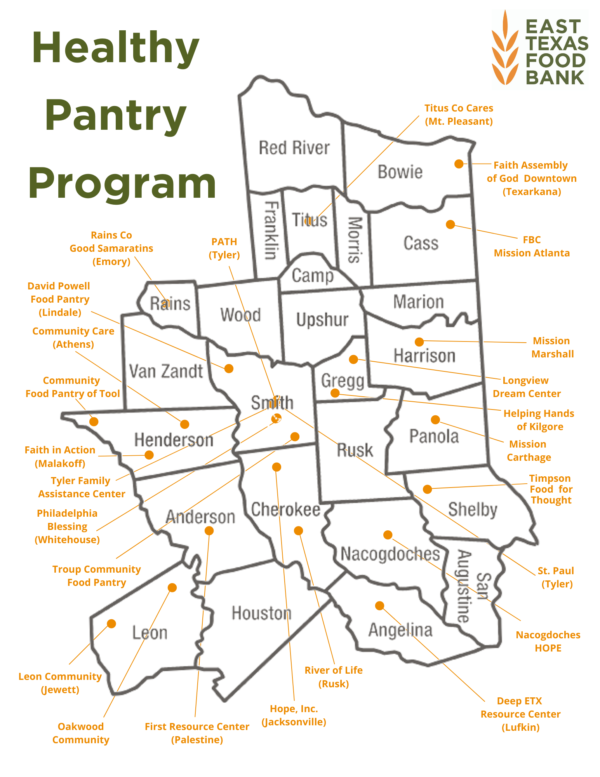 Healthy Pantry Program Map