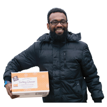Man with box